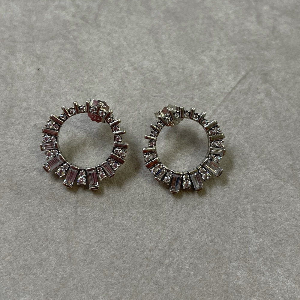 Pandora Glacial Beauty Stud Silver Earrings - Picture 2 of 3